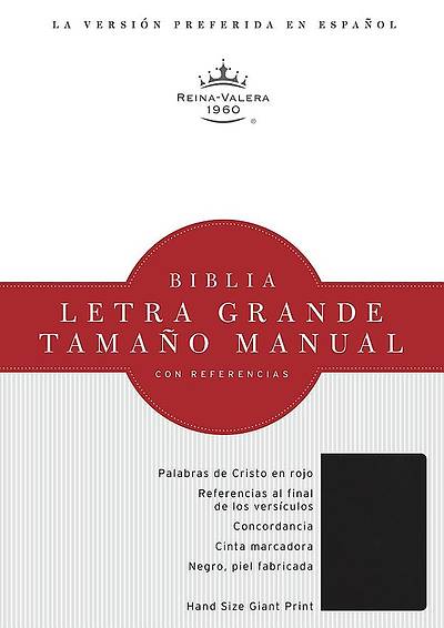 Picture of Rvr 1960 Biblia Letra Grande Tamano Manual, Negro Imitacion Piel