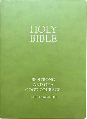Picture of Kjver Holy Bible, Be Strong and Courageous Life Verse Edition, Large Print, Olive Ultrasoft