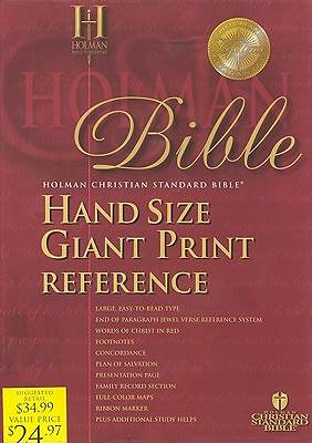 Picture of Hand Size Giant Print Reference Bible-Hcsb