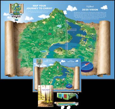 Picture of Vacation Bible School (VBS) 2020 20/20 Vision: Activity Manual w/Map And 6 Pencils