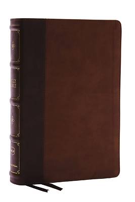 Picture of Nkjv, Large Print Thinline Reference Bible, Blue Letter, MacLaren Series, Leathersoft, Brown, Comfort Print