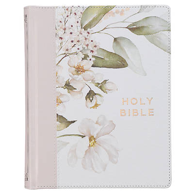 Picture of KJV Note-Taking Bible Faux Leather Hc Gray Floral Printed