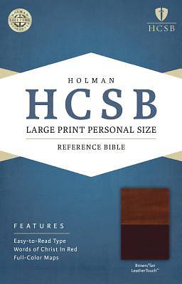 Picture of HCSB Large Print Personal Size Bible, Brown/Tan Leathertouch