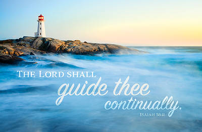 Picture of The Lord Shall Guide Thee Continually Postcard