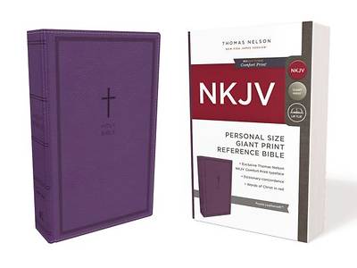 Picture of NKJV, Reference Bible, Personal Size Giant Print, Imitation Leather, Purple, Red Letter Edition, Comfort Print