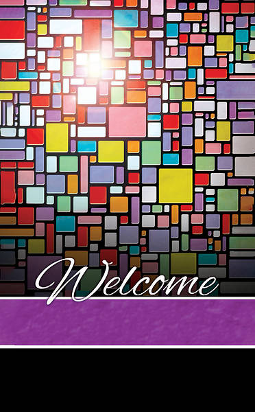 Picture of Welcome Stain Glass  3" x 5" Pew Cards