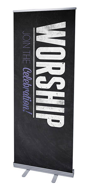 Picture of Slate Worship RollUp Banner with Stand
