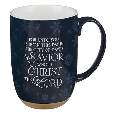 Picture of Mug Navy Born a Savior Luke 2:11