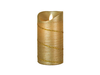 Picture of Marvelous Lights Gold Flameless Candle W/Timer 5.75"