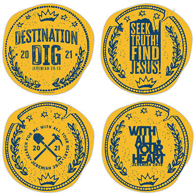 Picture of Vacation Bible School VBS 2021 Destination Dig Unearthing the Truth About Jesus Floor Prints