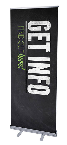 Picture of Slate Get Info RollUp Banner with Stand