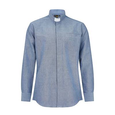 Picture of Fair Trade Men's Cotton Long Sleeve Dark Blue Tailored Shirt 17"