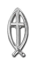 Picture of Fisherman's Cross Silver Lapel Pin