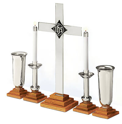 Picture of ANGEL ALTAR SET WITH OAK BASES