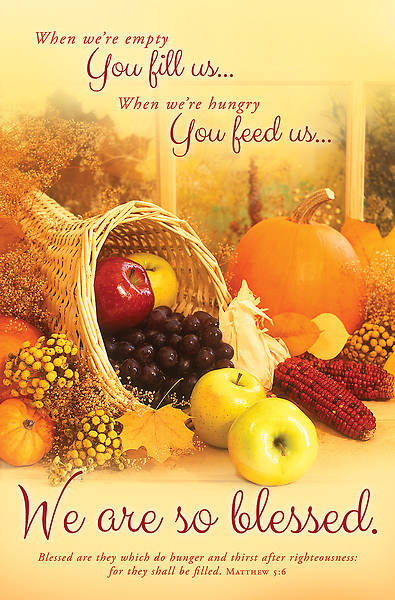 Picture of Thanksgiving Bulletin - Matthew 5:6 (Pkg 100)