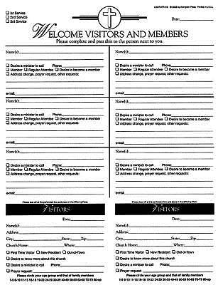 Picture of Attendance Registration Pad - Large (Pkg of 6)