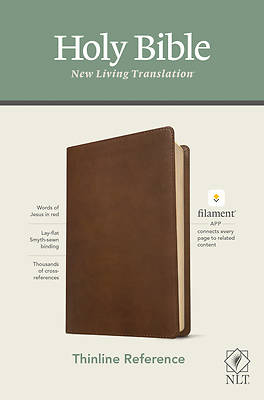Picture of NLT Thinline Reference Bible, Filament Enabled Edition (Red Letter, Leatherlike, Rustic Brown)