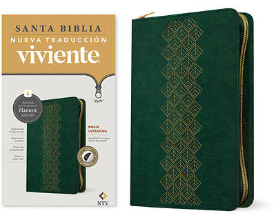 Picture of Biblia Ultrafina Ntv de Zíper, Con Filament (Sentipiel, Verde Esmeralda, Índice, Letra Roja)