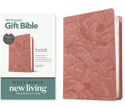 Picture of Premium Gift Bible Nlt, Filament Enabled (Leatherlike, Dusty Pink Petals, Red Letter)