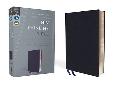 Picture of NIV, Thinline Bible, Bonded Leather, Navy, Red Letter Edition