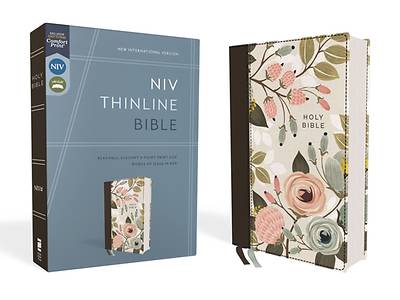 Picture of NIV Thinline Bible, Cloth Over Board, Floral, Red Letter Edition, Comfort Print