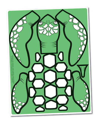 Picture of Vacation Bible School (VBS) 2020 Weekend Anchored Presch Turtle Craft pkg of 10 Sheets