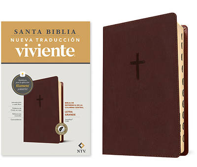 Picture of Biblia de Referencia En La Columna Central Ntv, Letra Grande Con Filament (Sentipiel, Café, Índice, Letra Roja)