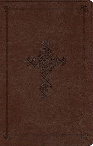 Picture of ESV Ultrathin Bible (Trutone, Brown, Antique Cross Design)