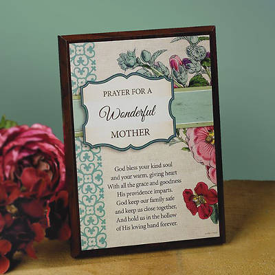 Picture of Prayer for a Wonderful Mother Plaque