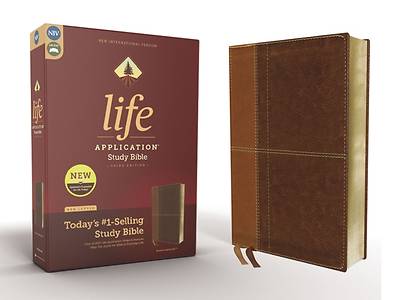 Picture of NIV Life Application Study Bible, Third Edition--Leathersoft, Brown, Red Letter Edition