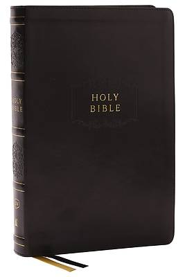 Picture of KJV Holy Bible, Center-Column Reference Bible, Leathersoft, Black, 72,000+ Cross References, Red Letter, Thumb Indexed, Comfort Print