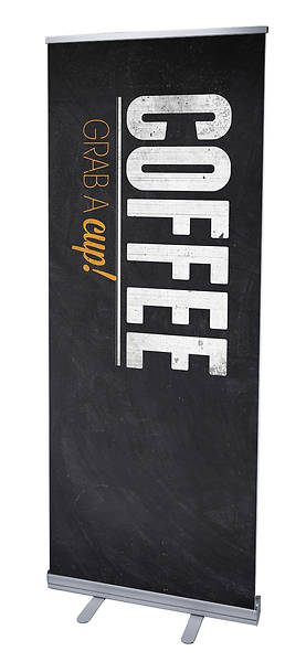 Picture of Slate Coffee Station RollUp Banner with Stand