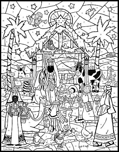 Picture of Starlit Manger Color Your Own Advent Calendar