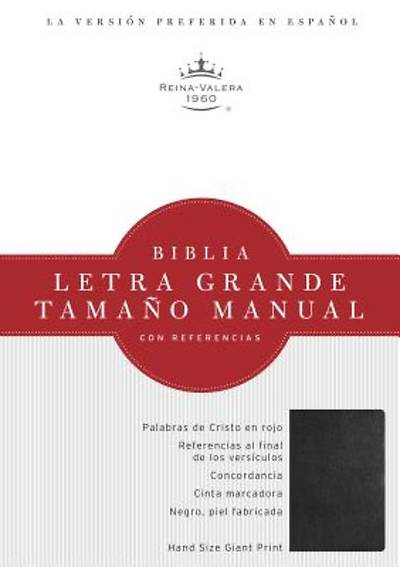 Picture of Rvr 1960 Biblia Letra Grande Tamano Manual, Negro Piel Fabricada