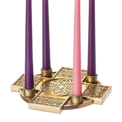 Picture of Cross Advent Candle Holder Gold Finish