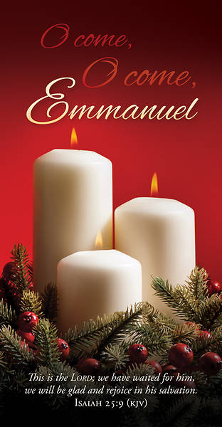 O come, O come, Emmanuel Christmas Off Envelope