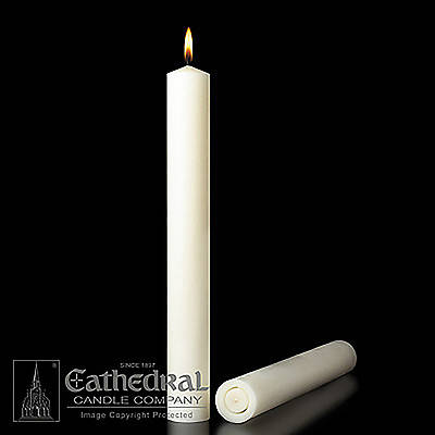 Picture of 51% Beeswax Altar Candles Cathedral 12 x 2 1/16 Pack of 12 All Purpose End