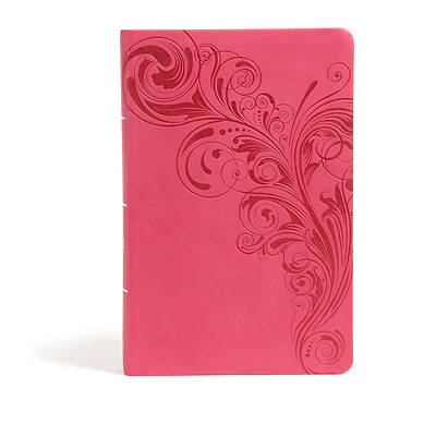 Picture of CSB Large Print Personal Size Reference Bible, Pink Leathertouch