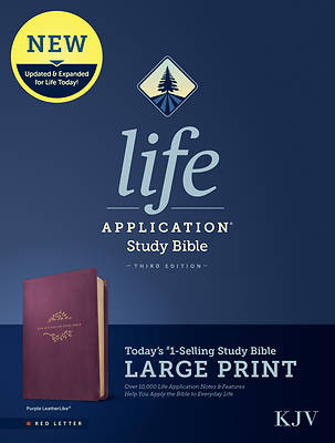 Picture of KJV Life Application Study Bible, Third Edition, Large Print (Red Letter, Leatherlike, Purple)