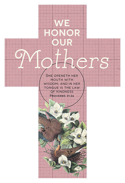Picture of We Honor Mothers Die-Cut Bookmark - Proverbs 31:26 (KJV) -  PKG 25