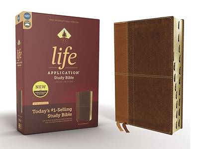 Picture of NIV Life Application Study Bible, Third Edition--Leathersoft, Brown (Indexed, Red Letter Edition)