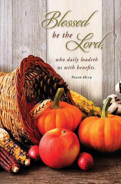 Picture of Blessed Be the Lord Thanksgiving Regular Size Bulletin