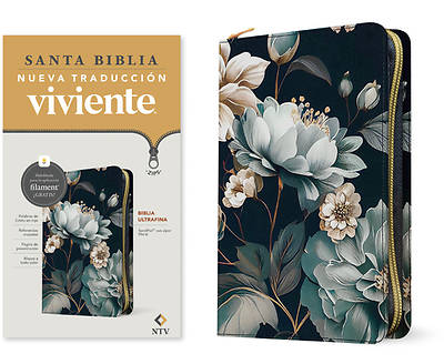 Picture of Biblia Ultrafina Ntv de Zíper, Con Filament (Sentipiel, Floral, Letra Roja)