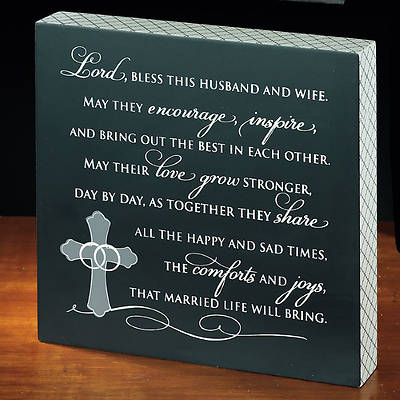 Picture of Bless This Husband and Wife Plaque
