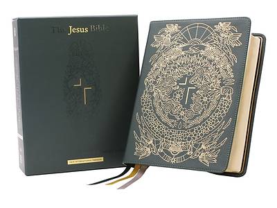 Picture of The Jesus Bible Artist Edition, Niv, Genuine Leather, Calfskin, Green, Limited Edition, Comfort Print
