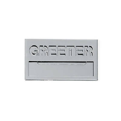 Picture of Silver Greeter Badge with Cut Out Lettering