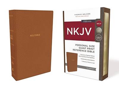 Picture of NKJV, Reference Bible, Personal Size Giant Print, Imitation Leather, Tan, Red Letter Edition, Comfort Print