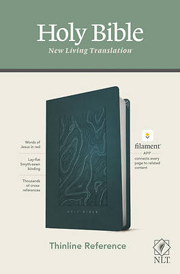 Picture of NLT Thinline Reference Bible, Filament Enabled Edition (Red Letter, Leatherlike, Teal Blue)