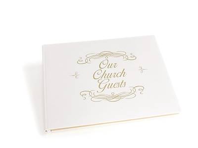 Picture of Large Church Guest Book - White