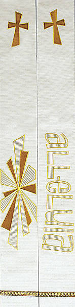 Picture of Alleluia Series Ivory Lurex Stole with Gold Embroidery